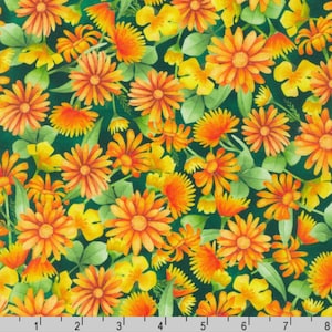 Honey Flower - Florals Forest Fabric - Cotton Fabric