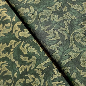 Holiday Wishes - Damask Hunter/Gold Metallic - Cotton Fabric