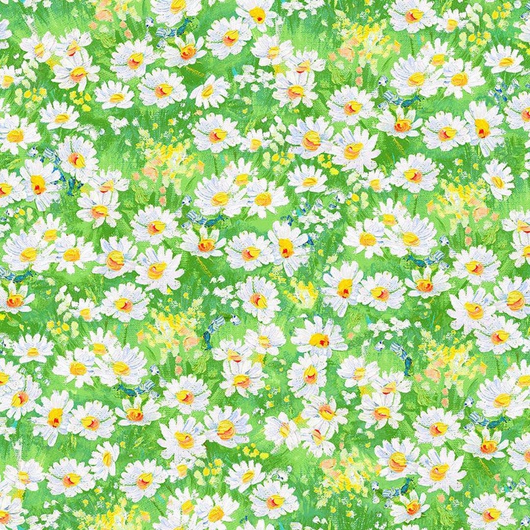 Painted Daisy Fabric by Chong-a Hwang for Timeless Treasures - Etsy