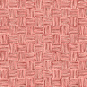 May include: A red and white woven pattern with a checkered design. The pattern is made up of thin white lines on a red background.