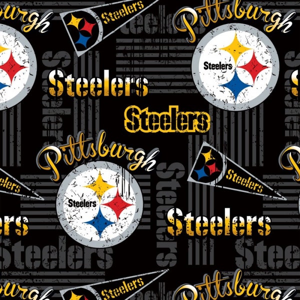 Fabric Traditions - NFL Fabric - Pittsburgh Steelers - 58" Width - Cotton Fabric