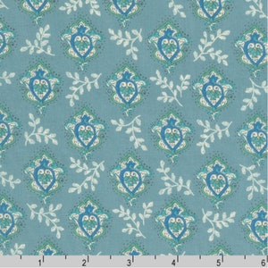 Cotton Lawn - Sevenberry Le Midi Lawn - Foliage Sky Fabric - Cotton Lawn Fabric