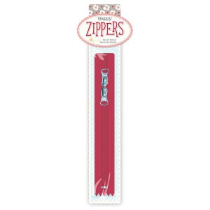 Lori Holt 16&quot; Happy Zipper Red by Lori Holt of Bee in my Bonnet