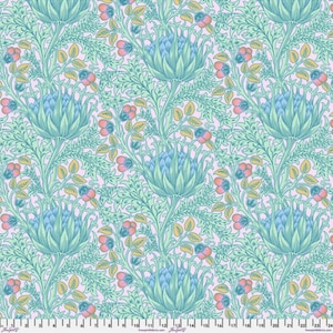 Cotton Lawn - Artichoke - Lavender Lawn Fabric by Kaffe Fassett and The Original Morris & Co - Cotton Lawn Fabric