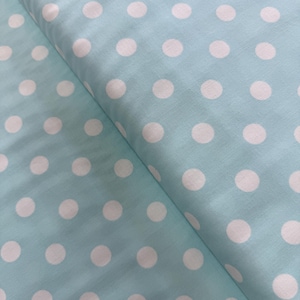 45&quot; Dottie - Medium Dots Baby Blue - Cotton Fabric