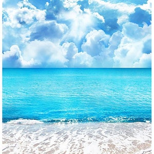 Beach Day Fabric Panel: Sunny Sandy Beach, 100% Cotton (22&quot; x 43&quot;)