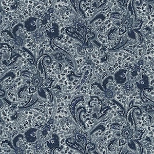 Cotton Paisley Prints - White Fabric by Sevenberry - Cotton Fabric