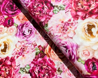 Bellerose - Grandi rose confezionate - Stampa digitale - Tessuto di cotone