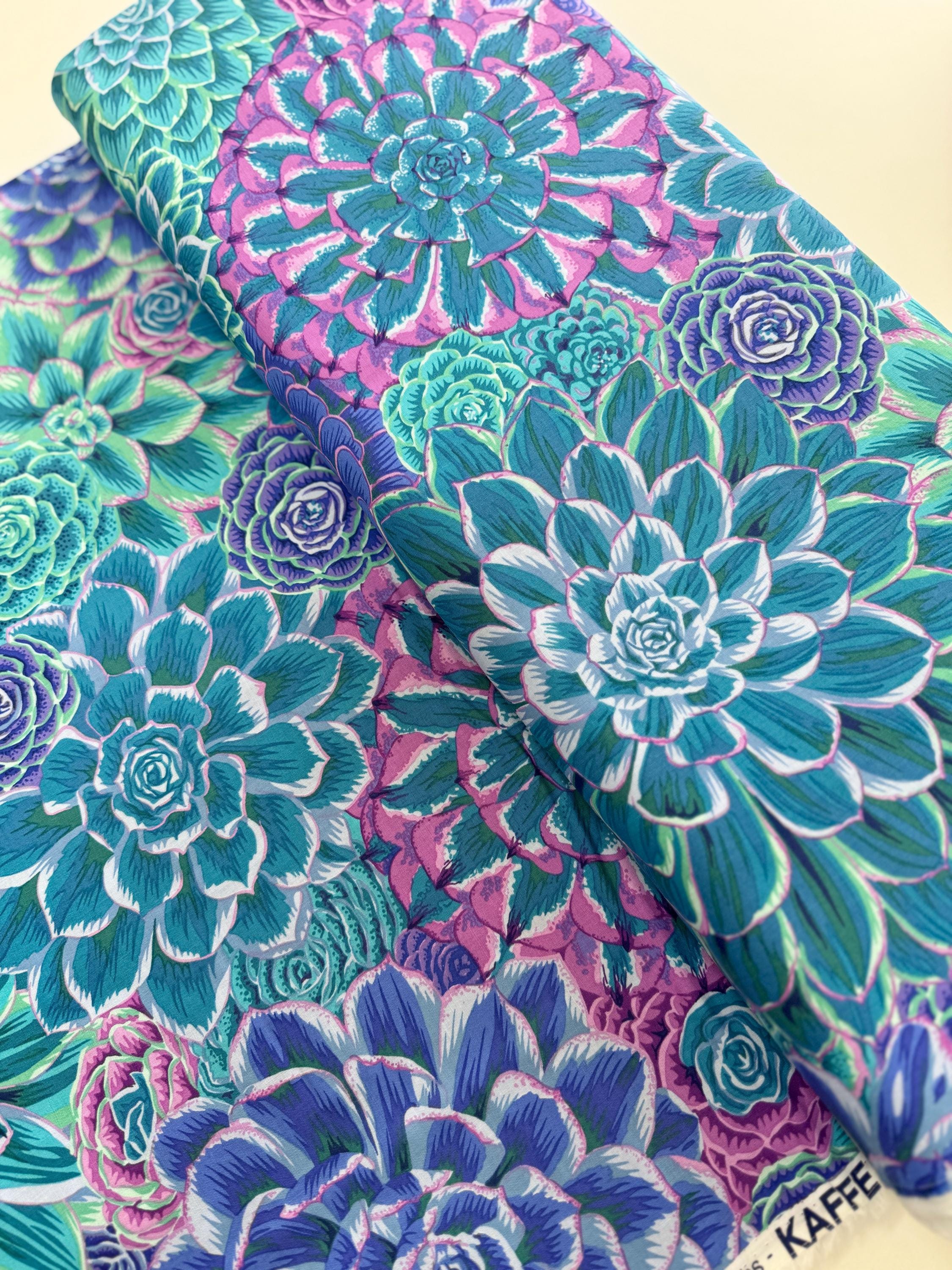 Kaffe Fassett Collective Stash - House Leeks Blue Fabric by Philip ...