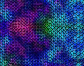 Dragons Dinosaur Skin Fabric by Timeless Treasures Digital Cotton