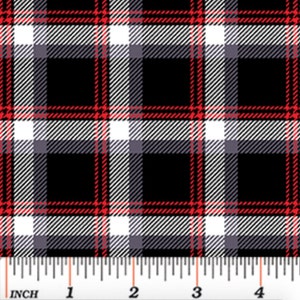 Best in Show - Classic Plaid Black Fabric by Greta Lynn - Cotton Fabric