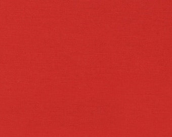 Robert Kaufman - Essex Ruby - LINEN + COTTON Blend Fabric