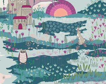 Flower Child - Enchanted Meadow Fabric by Maureen Cracknell - Cotton Fabric
