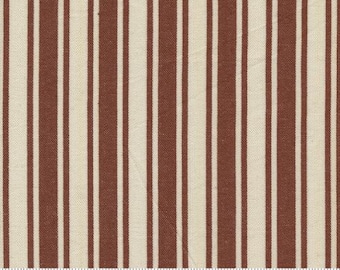 Vista Wovens Rust - Stripe Fabric by Jenelle Kent - Woven Cotton Fabric