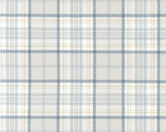 Mammoth Organic Cotton Flannel Fabric - Plaid Dove