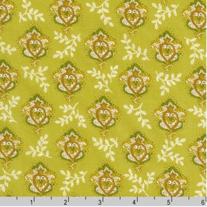 Cotton Lawn - Sevenberry Le Midi Lawn - Foliage Honey Fabric - Cotton Lawn Fabric