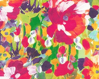 Robert Kaufman - Cotton Lawn - Painterly Petals Lawns - Florals Summer - Cotton Lawn Fabric