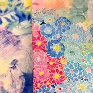 Gradients - Watercolor Garden Multi Digital Print - Cotton Fabric