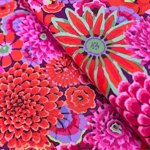 Kaffe Fassett Collective - Enchanted Rust Fabric by Philip Jacobs For Free Spirit Fabrics - Quilting Cotton Fabric