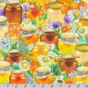 Robert Kaufman Fleur de miel Tissu miel Tissu en coton image 1