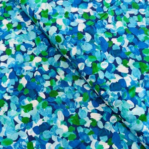 Cotton Lawn - Painterly Petals Lawns - Florals Pond - Cotton Lawn Fabric