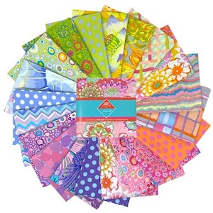 Kaffe Fassett Sorbet Fabric Squares: 5&quot; Charm Pack, 42 Pcs