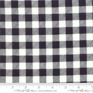 Homegrown Holidays - Holiday Lodge Buffalo Plaid Black White by Deb Strain - Cotton Fabric
