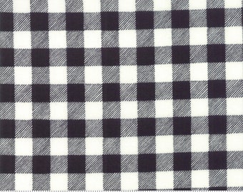 Moda Fabrics - Homegrown Holidays - Holiday Lodge Buffalo Plaid Black White by Deb Strain - Cotton Fabric