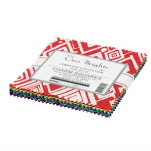 Artisan Batiks Geo Brights Charm Pack - 42, 5&quot; x 5&quot; Precut Fabric Squares