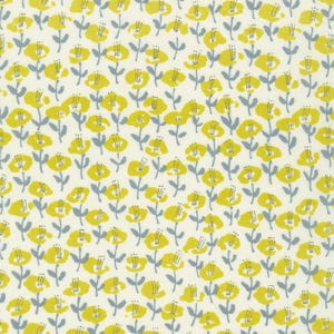 Cotton Lawn - Sevenberry Le Midi Lawn - Floral Lemon Fabric - Cotton Lawn Fabric