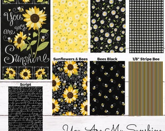 Timeless Treasures - You Are My Sunshine - Cotton Fabrics by Gail Cadden - Yardage and Panel