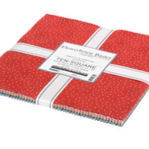 Flowerhouse Basics - Sweet Colorstory Ten Squares - 42, 10&quot; x 10&quot; Precut Fabric Squares
