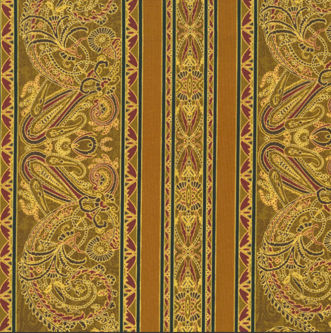 RJR Fabrics Delhi Border Golden Cotton Fabric by Jinny Beyer Etsy