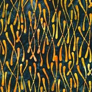 Artisan batiks - Helsinki goudvis abstracte strepen batikstof - katoenweefsel
