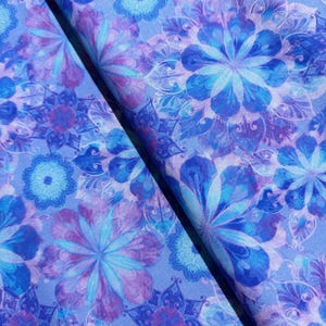 Venice - Florals Periwinkle Fabric by Christiane Marques - Cotton Fabric