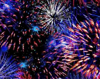 Noi il popolo - Fuochi d'artificio patriottici - Tessuto di cotone