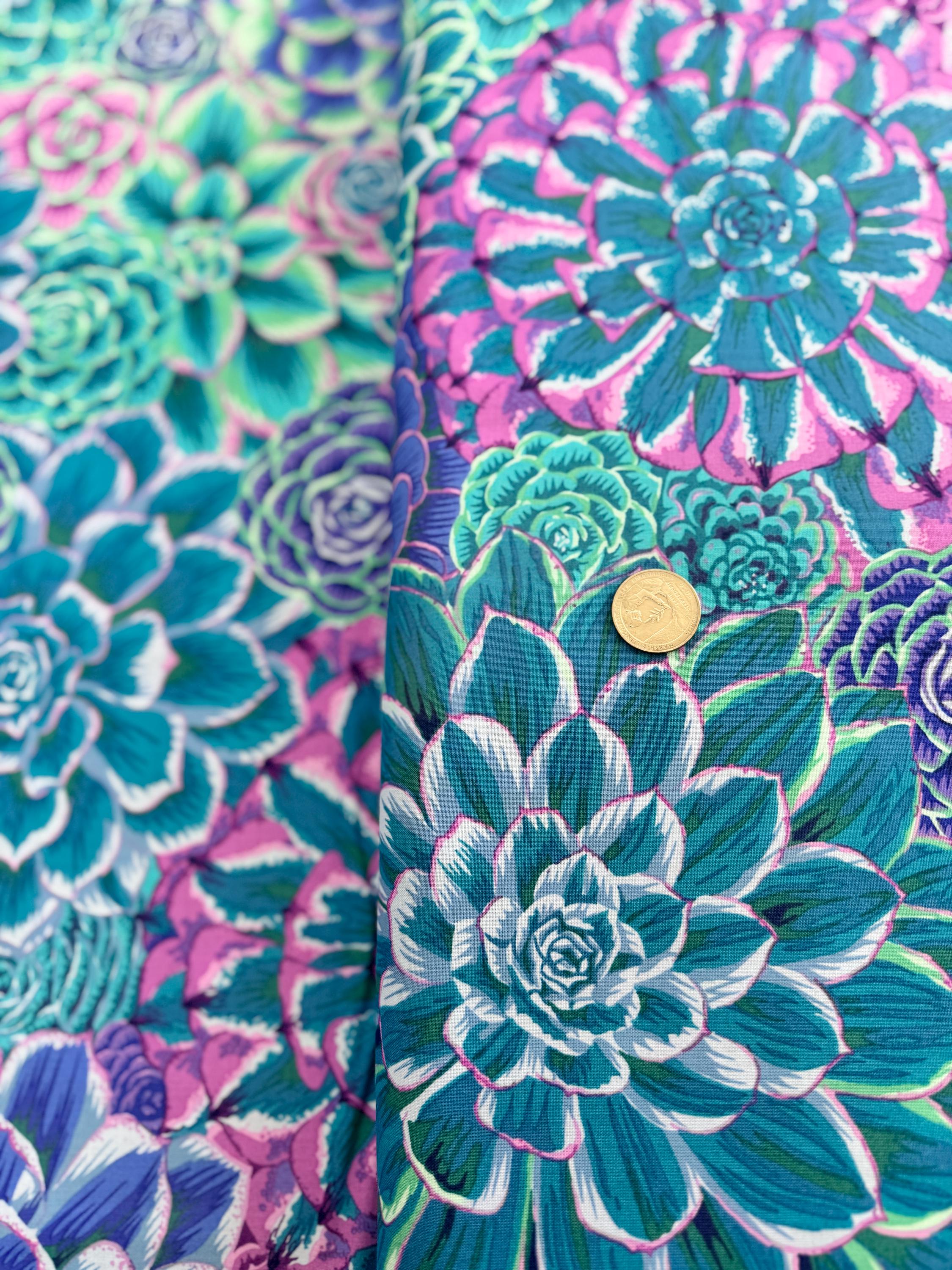 Kaffe Fassett Collective Stash - House Leeks Blue Fabric by Philip ...