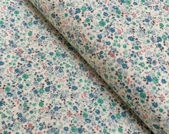 Sevenberry Petite Garden Soft Floral Aqua Fabric – Robert Kaufman 100% Cotton – 43/44″ Wide