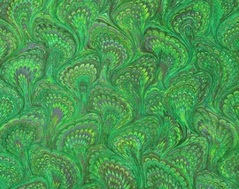 Robert Kaufman -Library of Raritäten - Swirls Emerald - Baumwollstoff