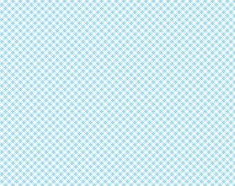Light Sky Gingham Baumwollstoff von Anita Jeram