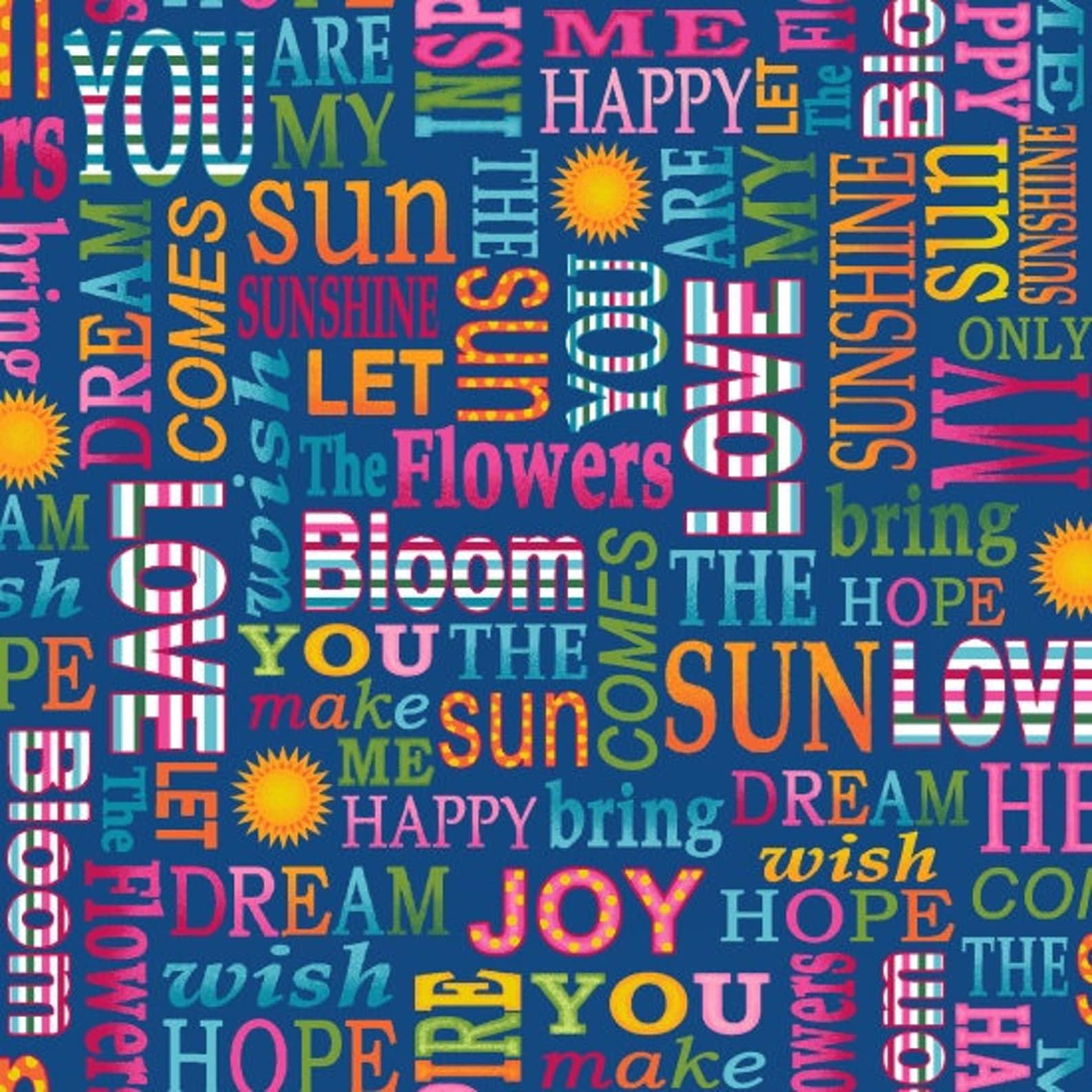 Cotton Fabric Studio E Fabrics Sunshine Kisses
