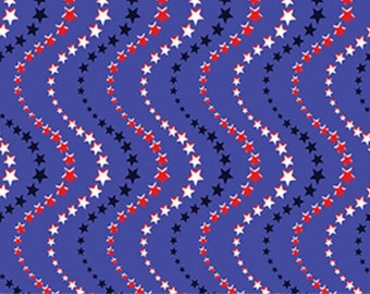 Benartex - Celebrate III - Star Spangled Royal - Cotton Fabric