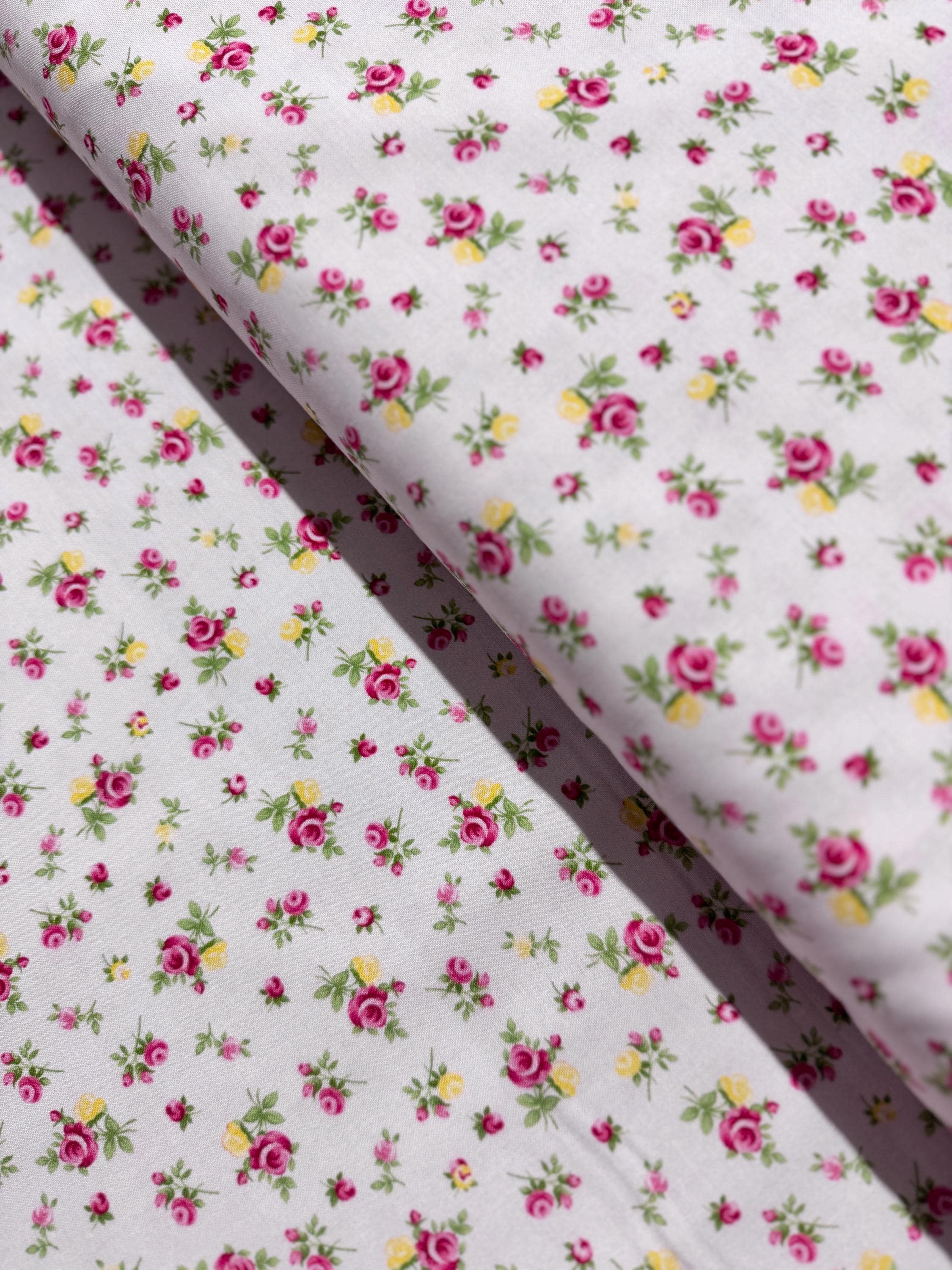 Tossed Rose Pattern Tossed Tiny Rose Pink Fabric - Digital Print - Cotton Fabric - Etsy