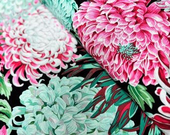 Kaffe Fassett Collective Classics - Japanese Chrysanthemum Blush Fabric by Philip Jacobs - Cotton Fabric