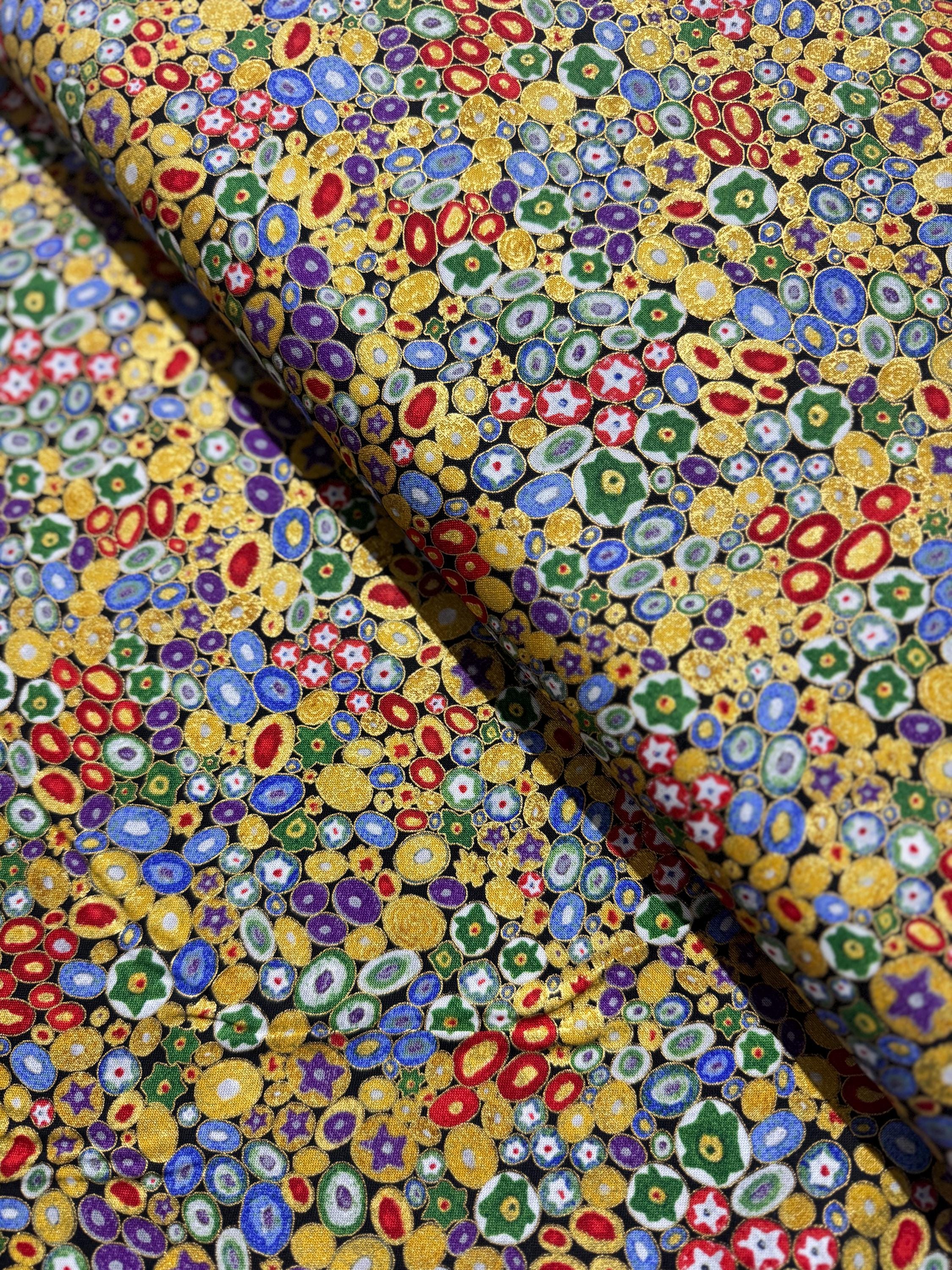 Gustav Klimt - Multi Gold Metallic - Cotton Fabric - Etsy