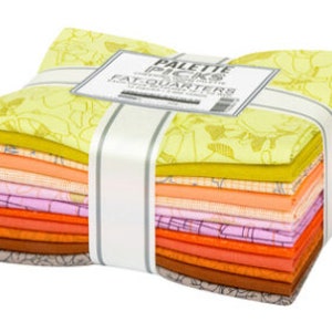 Robert Kaufman - Palette Picks - Cheering Warm Palette Fat Quarter Bundle by Carolyn Friedlander - 12 FQ's - 18" x 21" each FQ