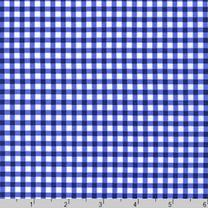 Flowerhouse Basics - Gingham Blueberry Fabric by Debbie Beaves - Cotton Fabric