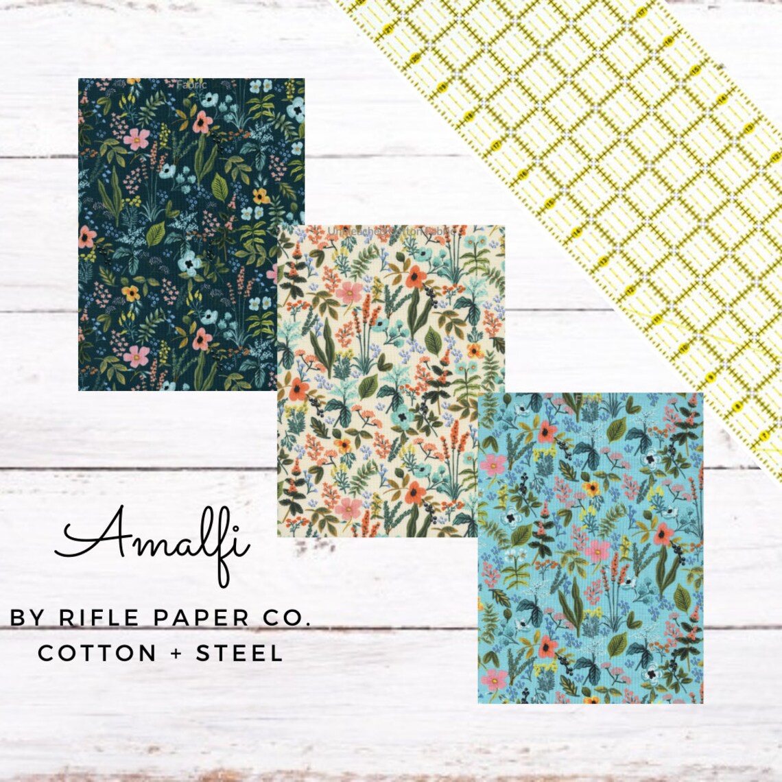 Cotton Steel Amalfi Herb Garden Cotton Fabrics by Rifle Etsy