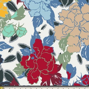 Floral Cotton Voile Fabric - Mystic Blanc - Art Gallery Fabrics
