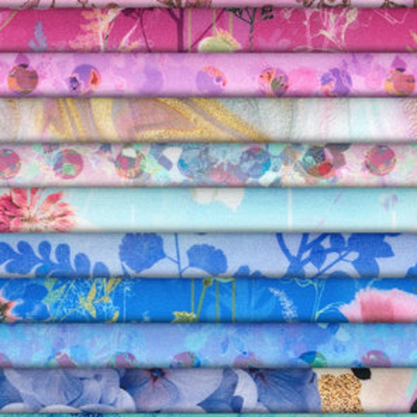 Robert Kaufman - Misty Garden Complete Collection Roll-Up/Jelly Roll - 40, 2.5" x 42" Precut Strips